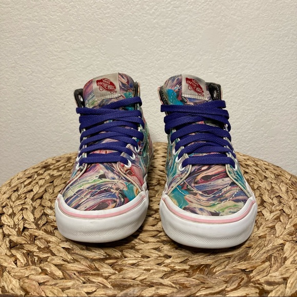 Vans sk8 hi multicolor marble artsy women’s 6 - Picture 2 of 7